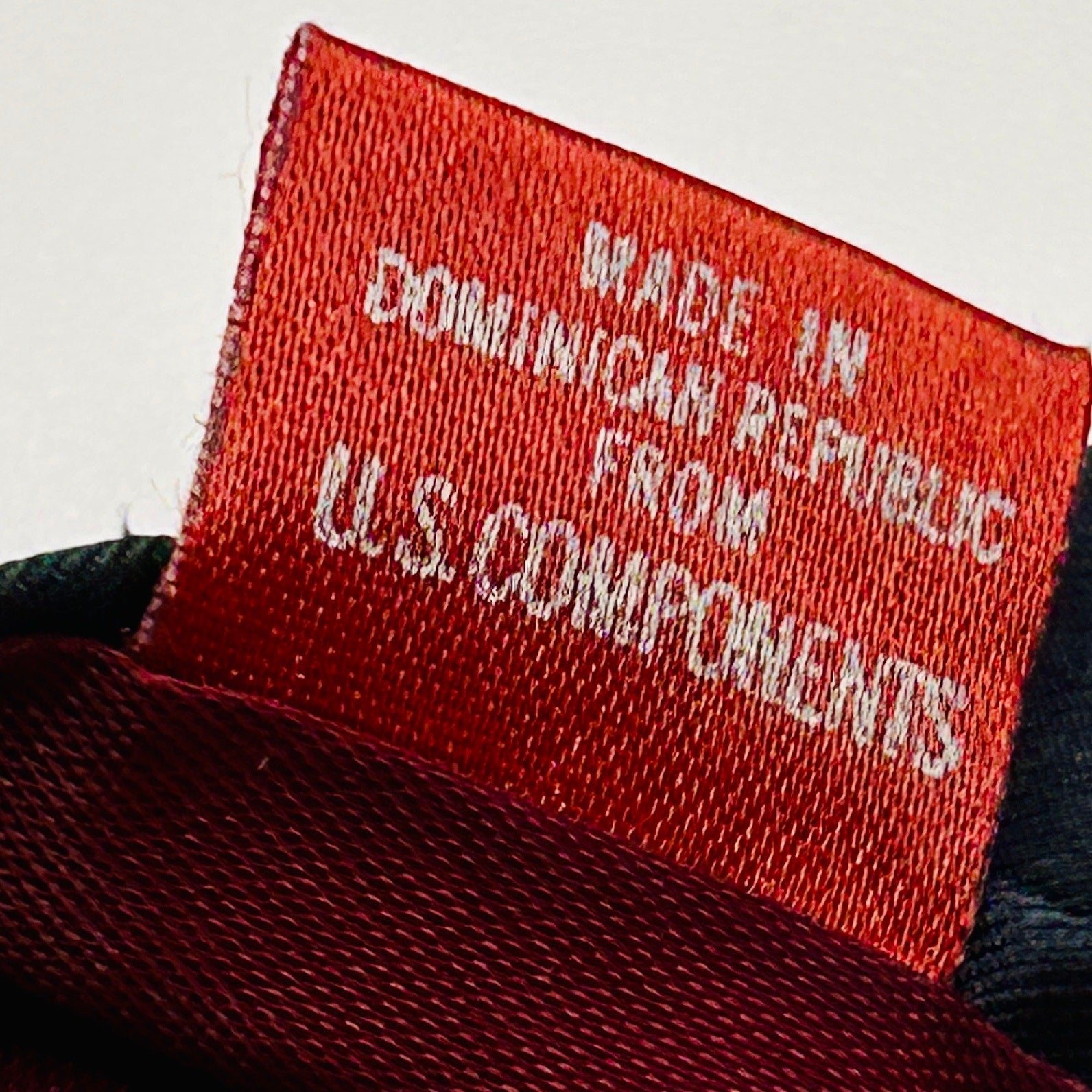 Vintage 80s Lanvin Paris Navy Blue Red White Polka Dot Silk Skinny Tie