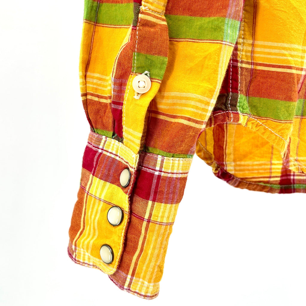Denim & Supply Ralph Lauren Yellow Plaid 100% Cotton Western Shirt