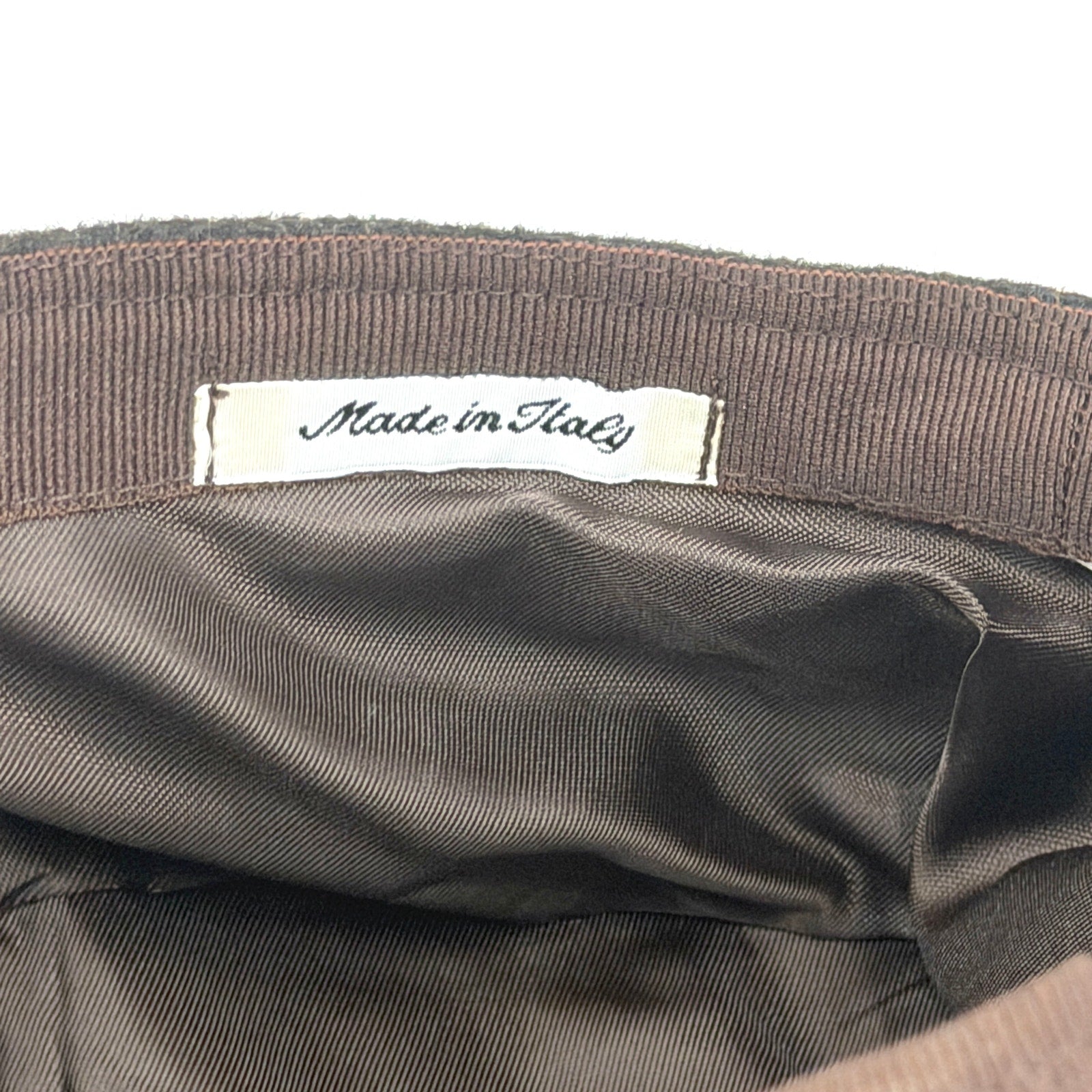 Vintage 90s Arte Della Lana Brown 100% Wool Preppy Minimalist Newsboy Hat