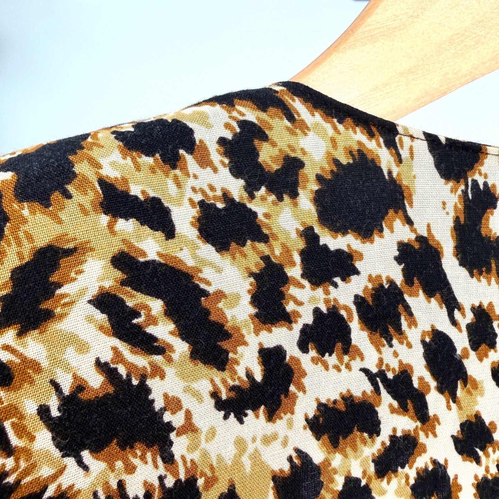 Vintage 80s Geoffrey Craig Leopard Print 100% Rayon Shoulder Pad Romper