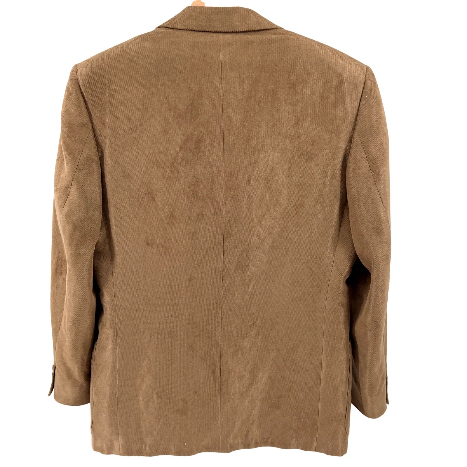 Vintage 90s Terzo Uomo Brown Velvet Two Button Menswear Blazer Jacket