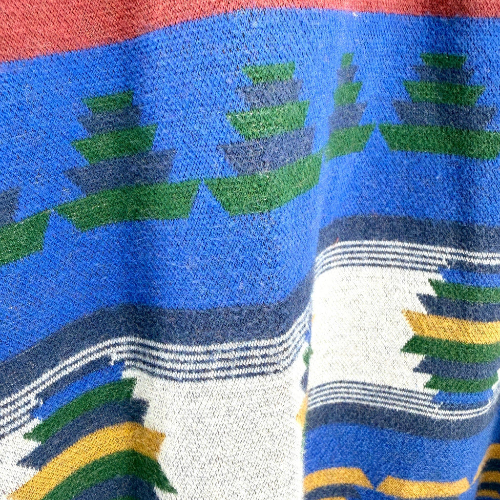 Vintage 90s Bayou Sport Aztec 100% Cotton Long Sleeve Polo