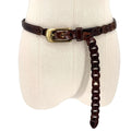 Vintage Y2K Elisabeth Liz Claiborne Brown Genuine Leather Croc Embossed Belt