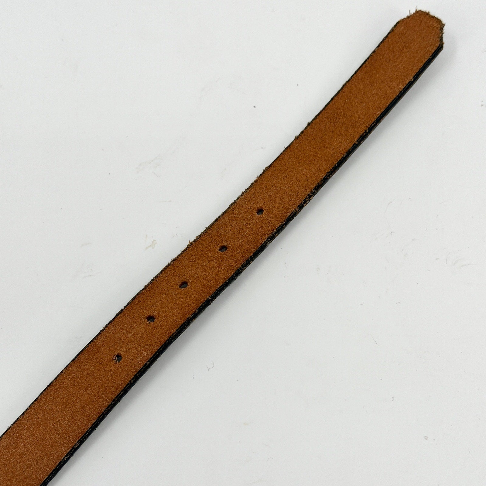 Vintage 80s Pierre Cardin Black Brown Croc Genuine Leather Belt