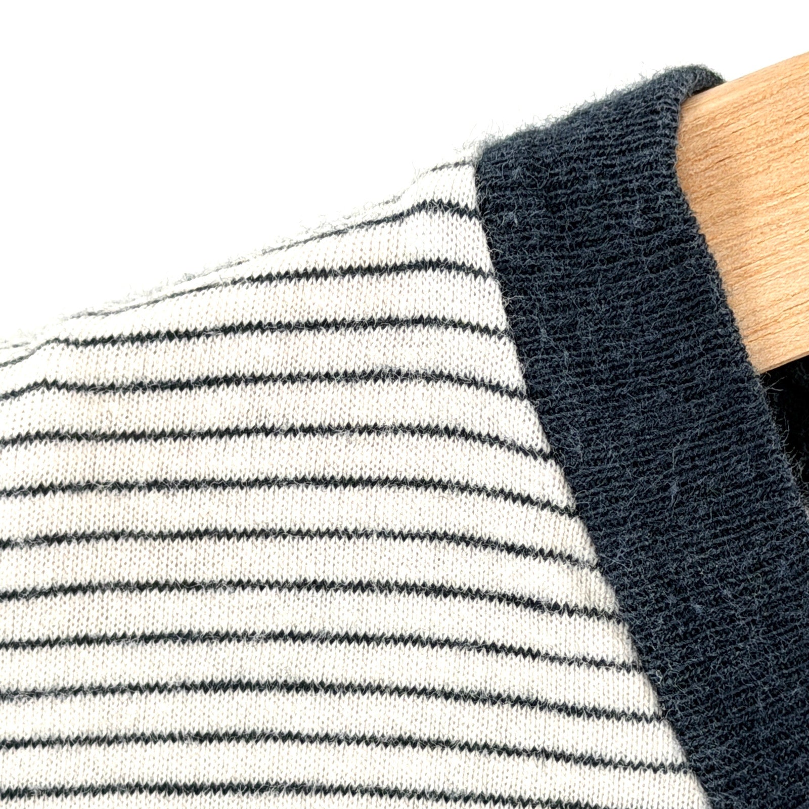 Vintage Y2K Polo Ralph Lauren White Navy Striped 100% Cotton Ringer T-Shirt