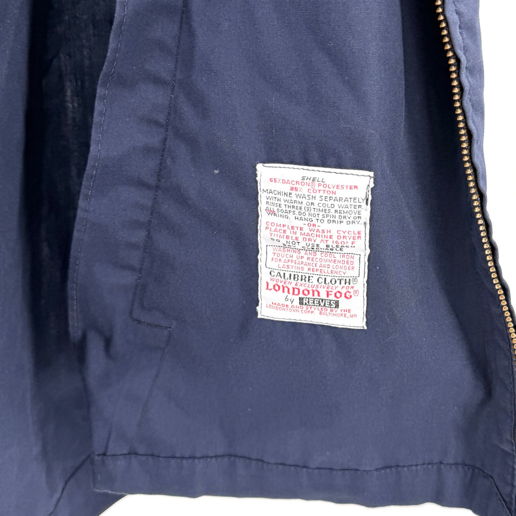 Vintage 70s London Fog Navy Blue Zip Up Harrington Jacket