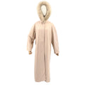 Vintage Y2K Kristen Blake Blush Pink Fox Fur Trim Hooded Coat