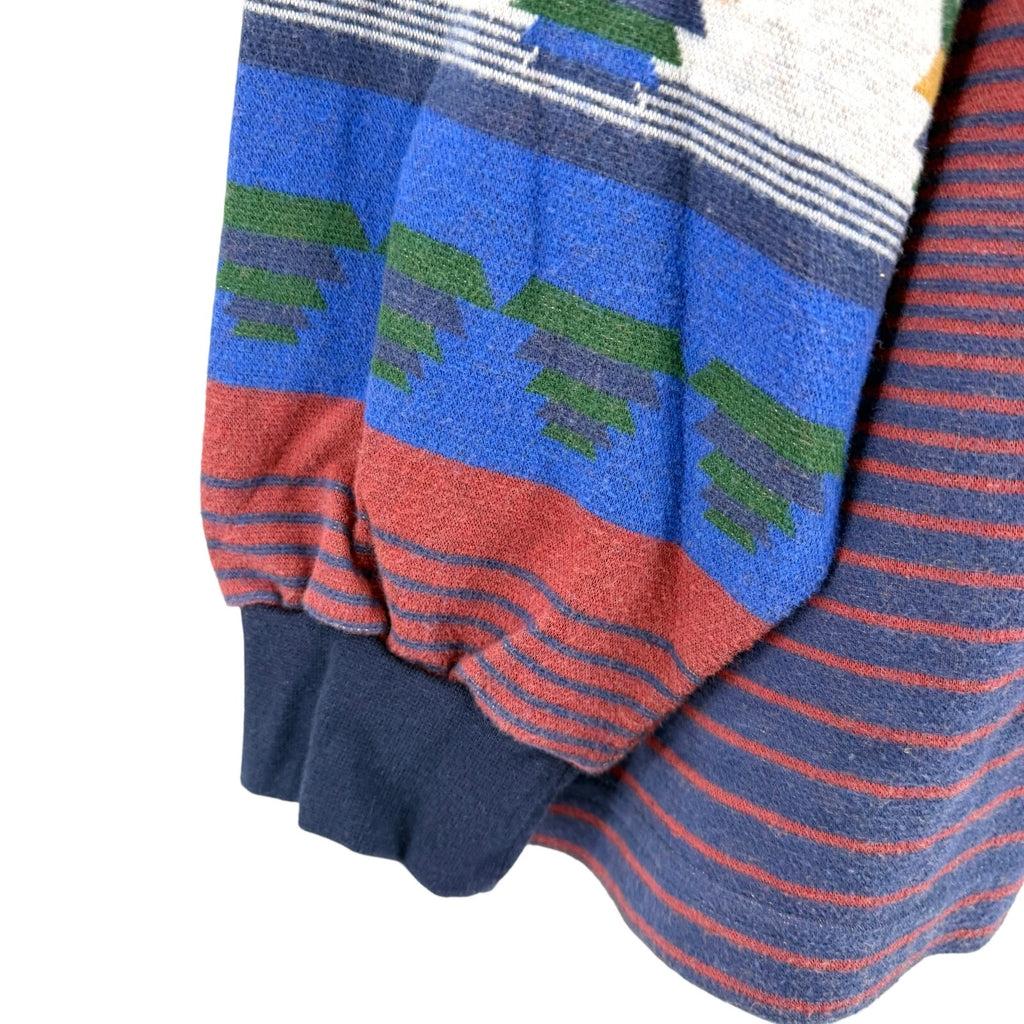 Vintage 90s Bayou Sport Aztec 100% Cotton Long Sleeve Polo