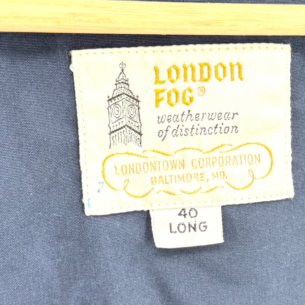 Vintage 70s London Fog Navy Blue Zip Up Harrington Jacket