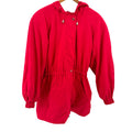 Vintage 90s Preston & York Red Zip Hooded Anorak Jacket