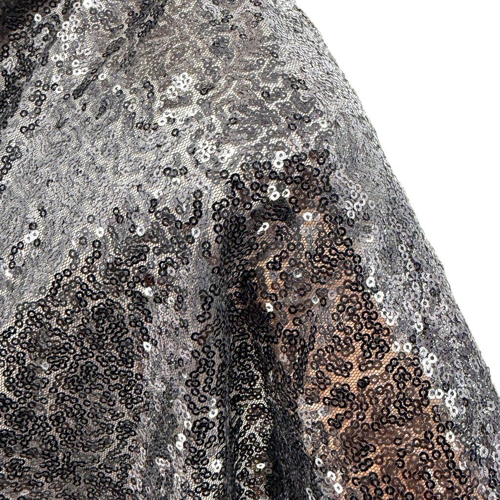 Black Sheer Sequin Evening Poncho Cape With Velcro Closure