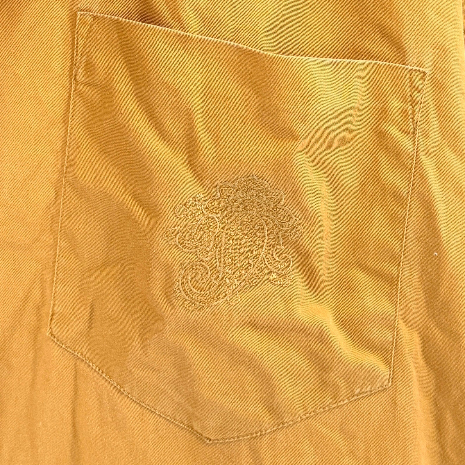 Vintage 90s Gap Yellow Ocher 100% Cotton Button Down Shirt